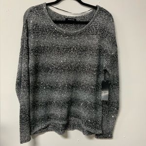 Relativity Grey Ombré Sequin Sweater